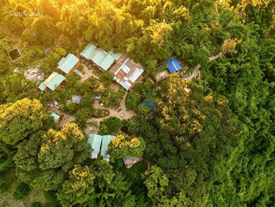 Homestay nhìn từ trên cao